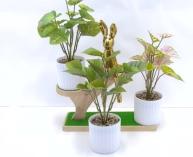 Bonsái decorativo, 26 cm, 7,5 cm, color verde