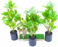 Bonsái decorativo, 35 cm, 8 cm, color verde