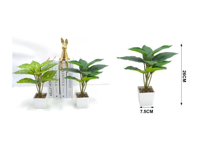 Bonsái decorativo, 7,5 × 26 cm, color verde