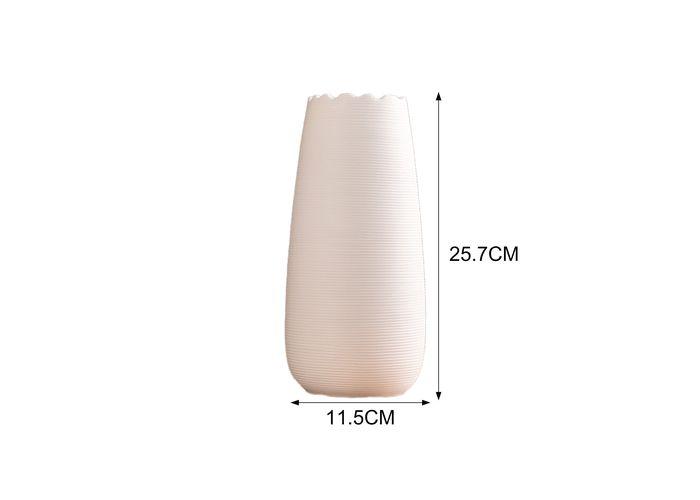 Jarrón de cerámica, color blanco, modelo 136113