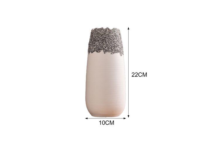 Jarrón de cerámica, color blanco, modelo 136133