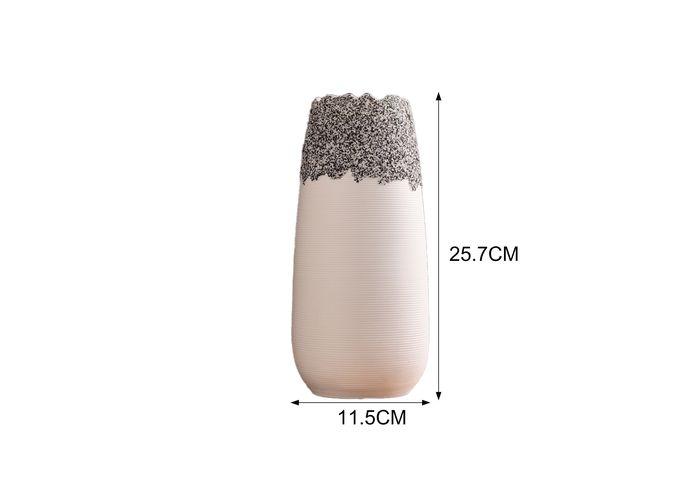 Jarrón de cerámica, color blanco, modelo 136134