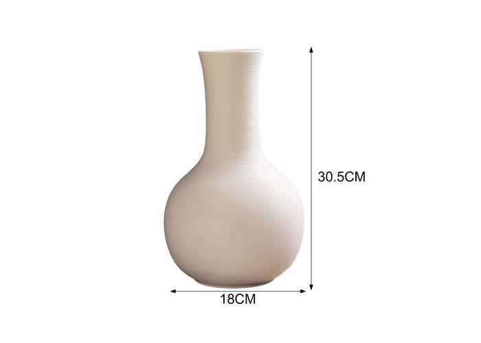 Jarrón de cerámica, color blanco, modelo 136157