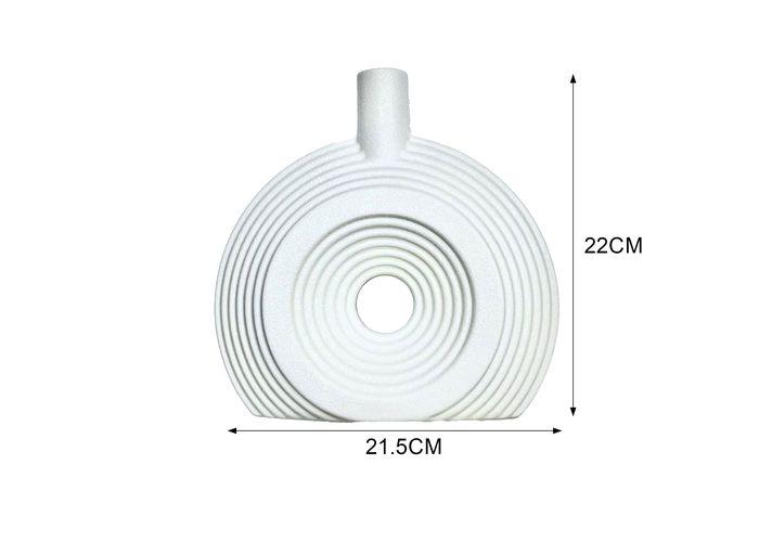 Jarrón de cerámica, color blanco, modelo 136295