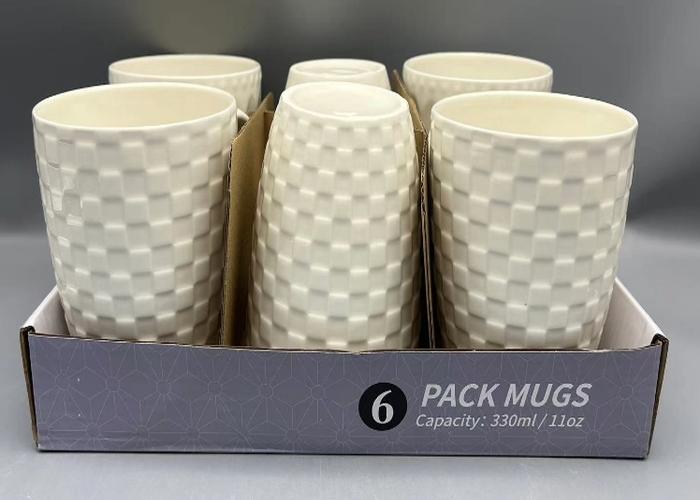 Taza de cerámica, 6 piezas, ref. 241254