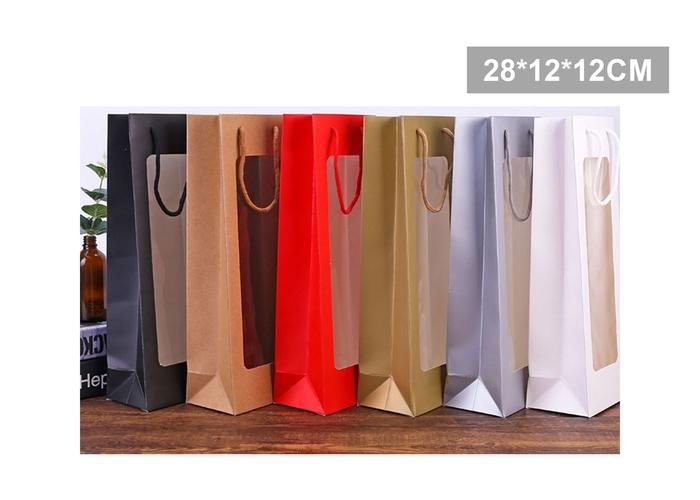 Bolsas de regalo, 28 × 12 × 12, colores blanco y rosado