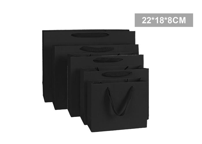 Bolsas de regalo, 22 × 18 × 8, color negro