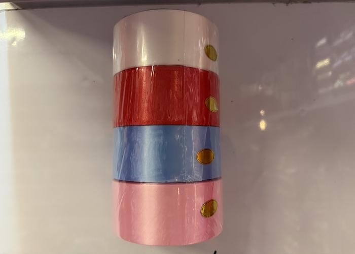 Cinta hecha a mano, 4,6 cm, 10 m, 4 piezas, modelo 186655