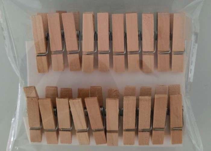 Abrazadera de madera, 3,5 × 0,7 cm, 20 piezas