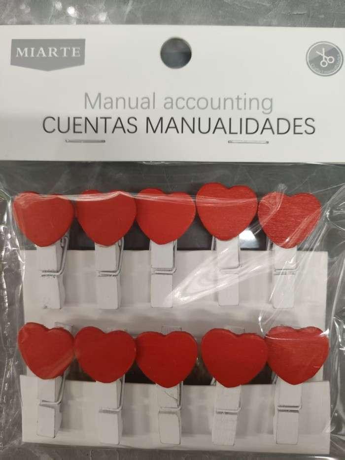 clips, 3,5 cm, 10 piezas, color rojo