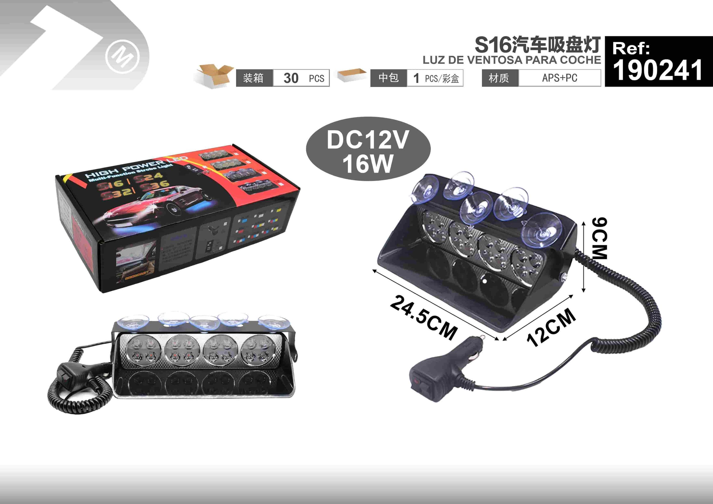 Luz de trabajo con ventosa, modelo S16