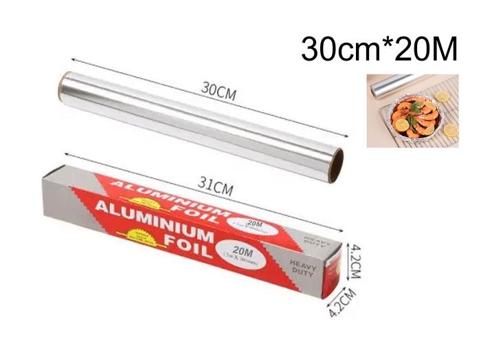 Papel aluminio, 30 cm, 20 m