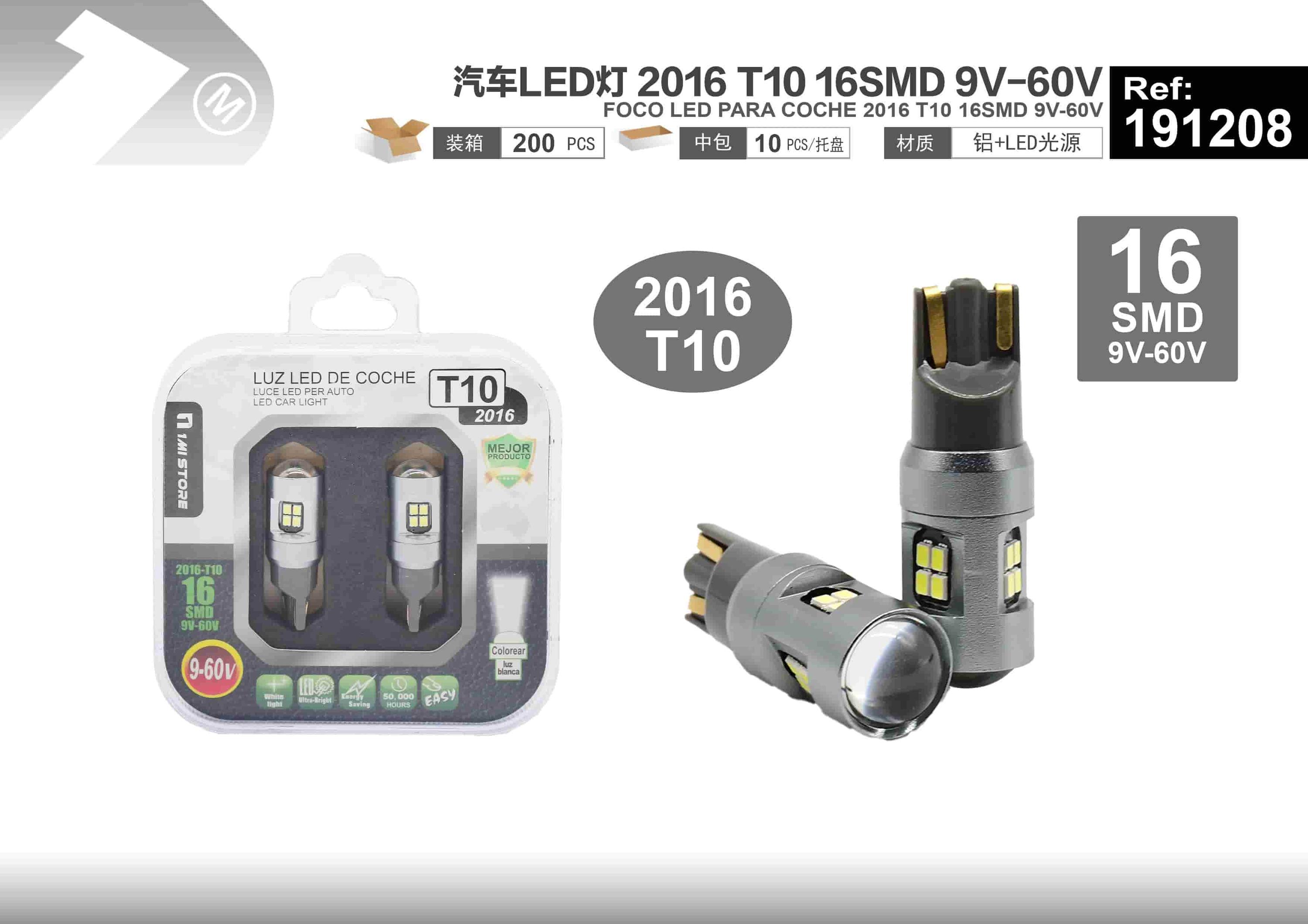 luces LED, modelo T10, 9 V, 60 V, modelo 191208