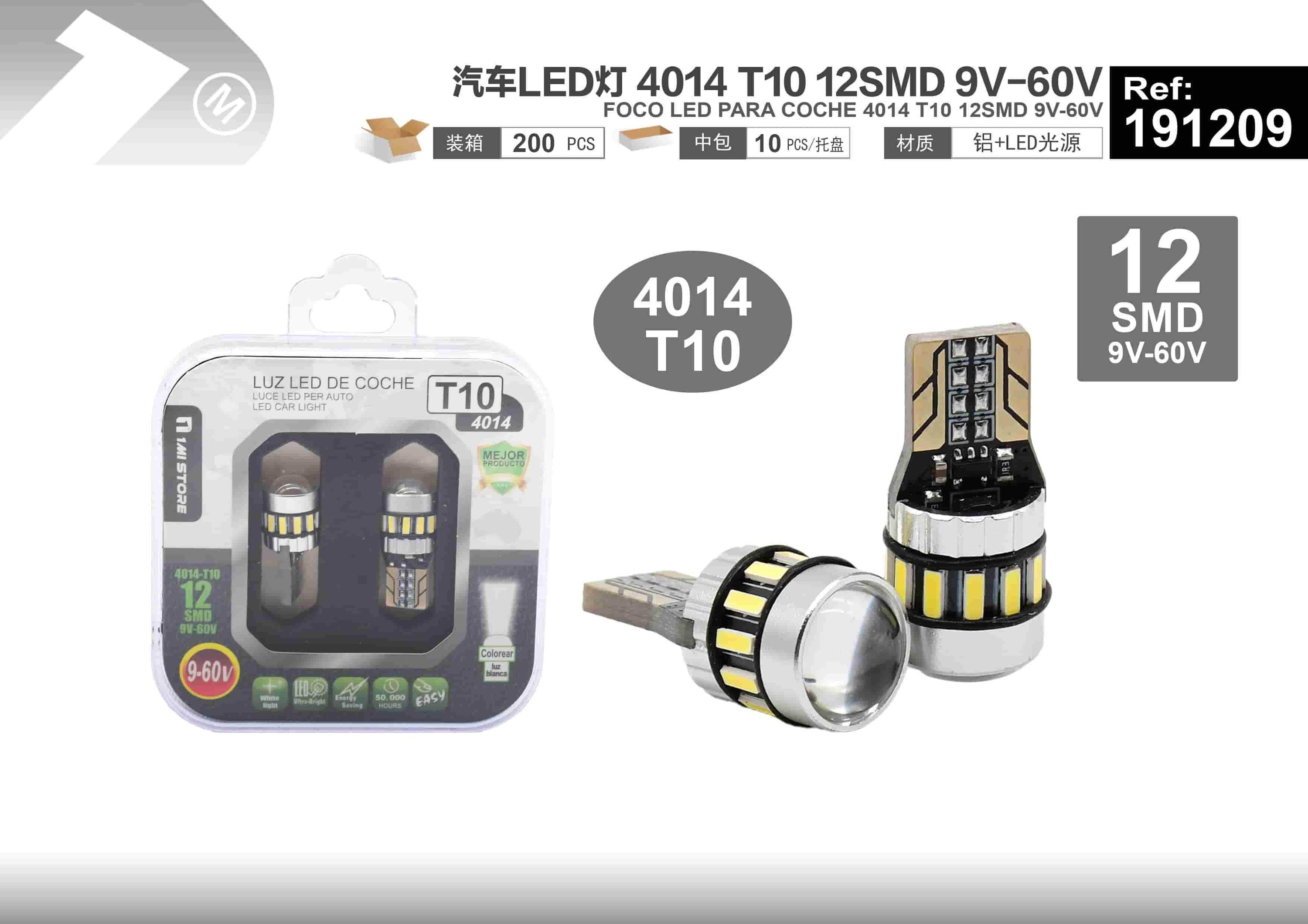 luces LED, modelo T10, 9 V, 60 V, modelo 191209