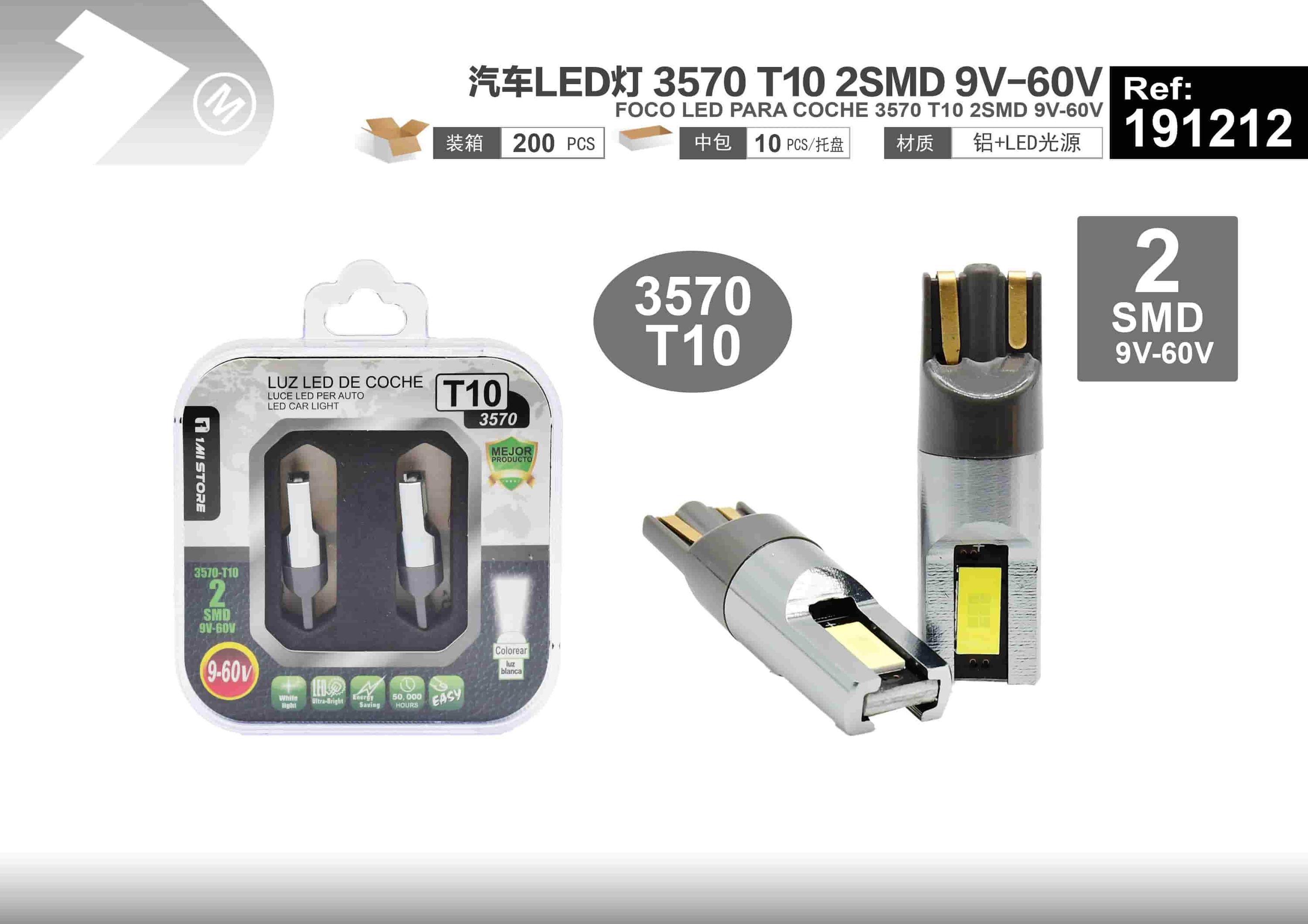 luces LED, modelo T10, 9 V, 60 V, modelo 191212