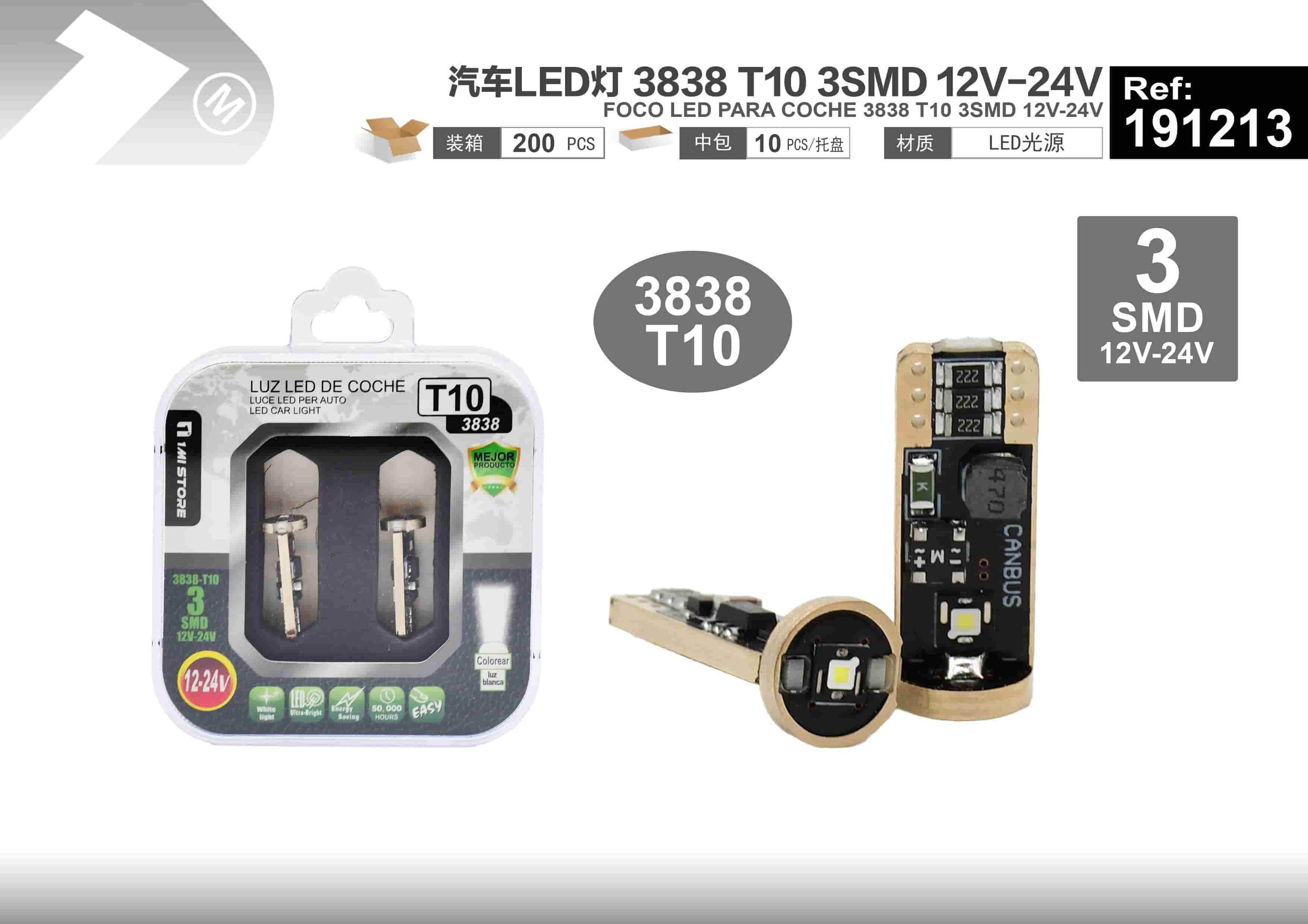 luces LED, modelo T10, 12 V, 24 V, modelo 191213
