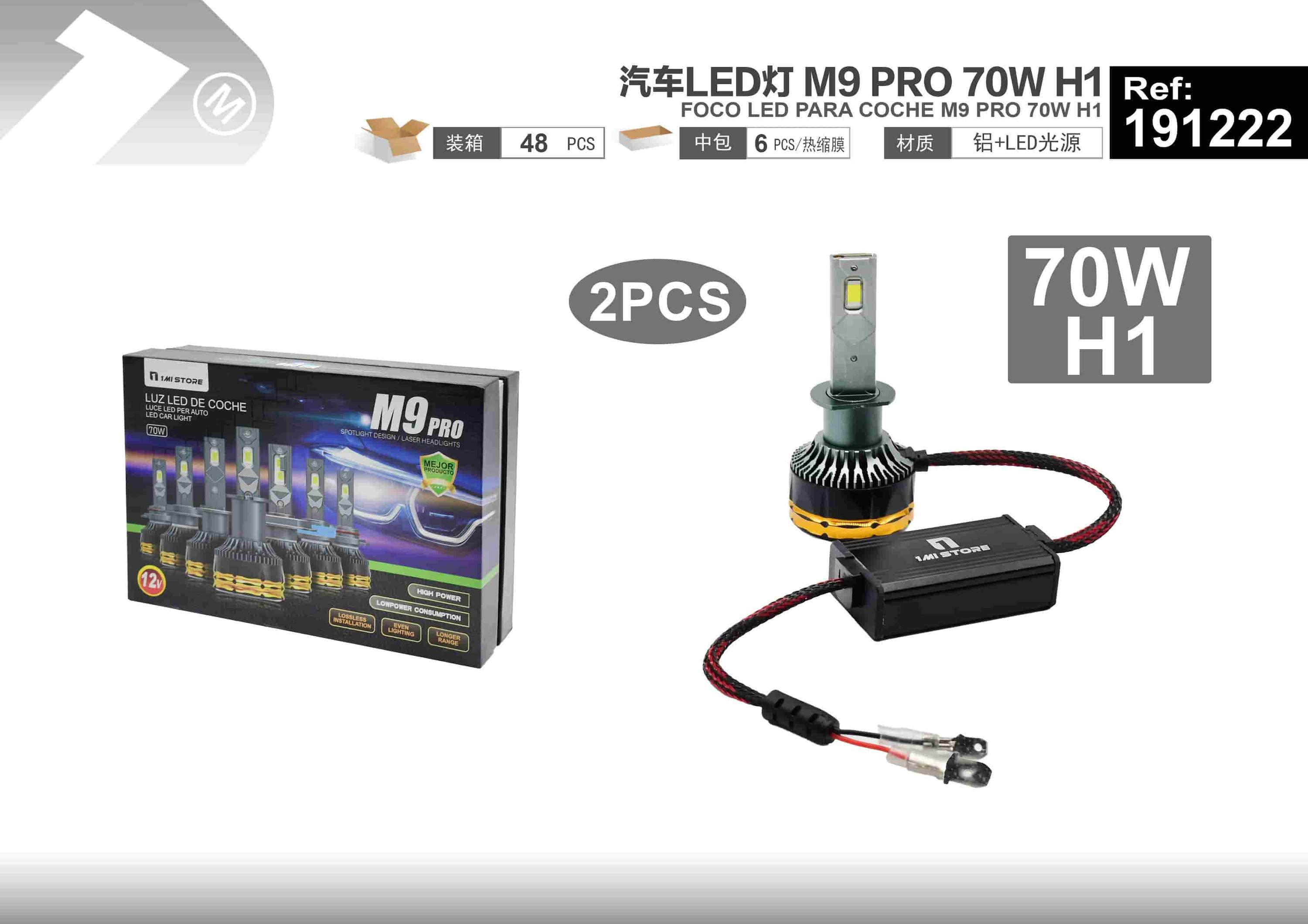 luces LED, modelo M9, modelo H1, 70 W