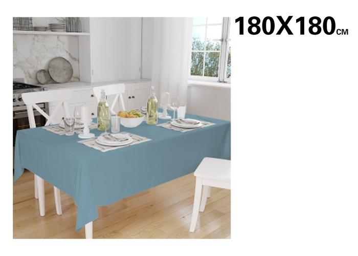Mantel, 180 × 180, color azul, modelo 191048