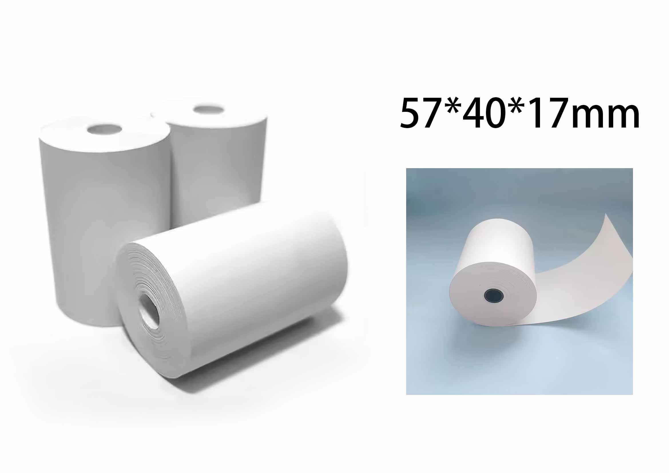papel termico, 57 × 40 × 17 mm