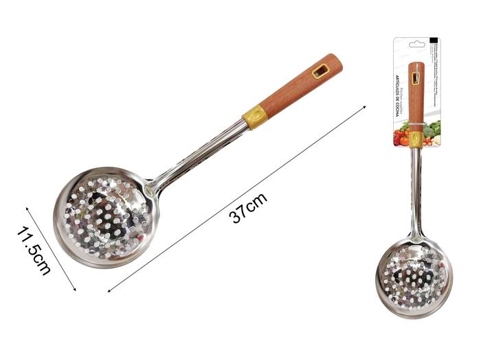 Utensilios de acero inoxidable con mango plástico, ref. 241950