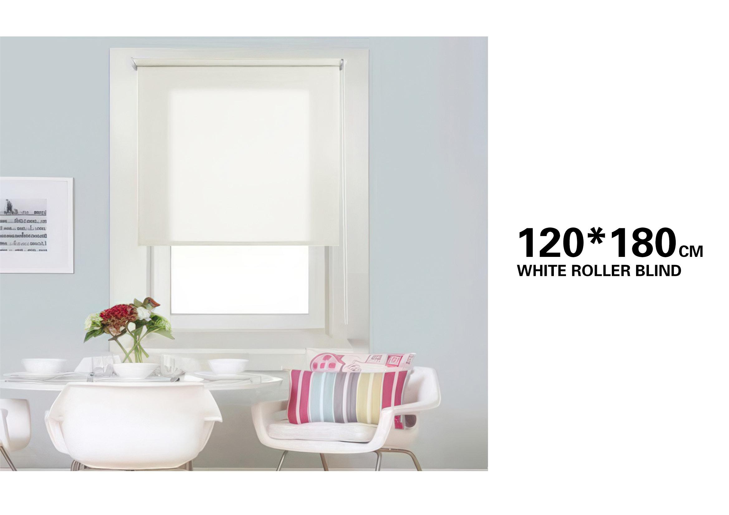 Estores enrollables, 120 × 180 cm, color blanco, modelo 189939