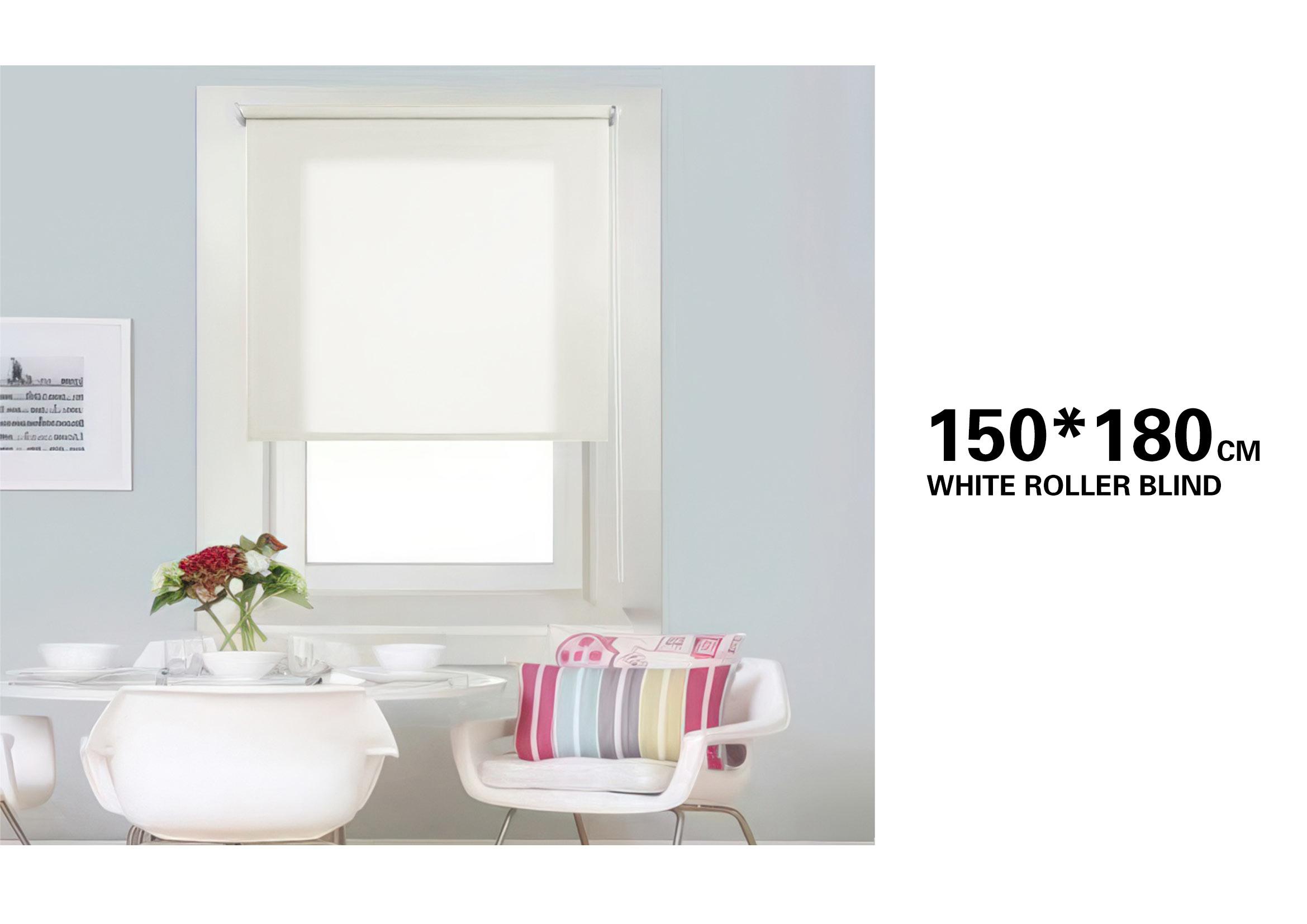 Estores enrollables, 150 × 180 cm, color blanco, modelo 189941