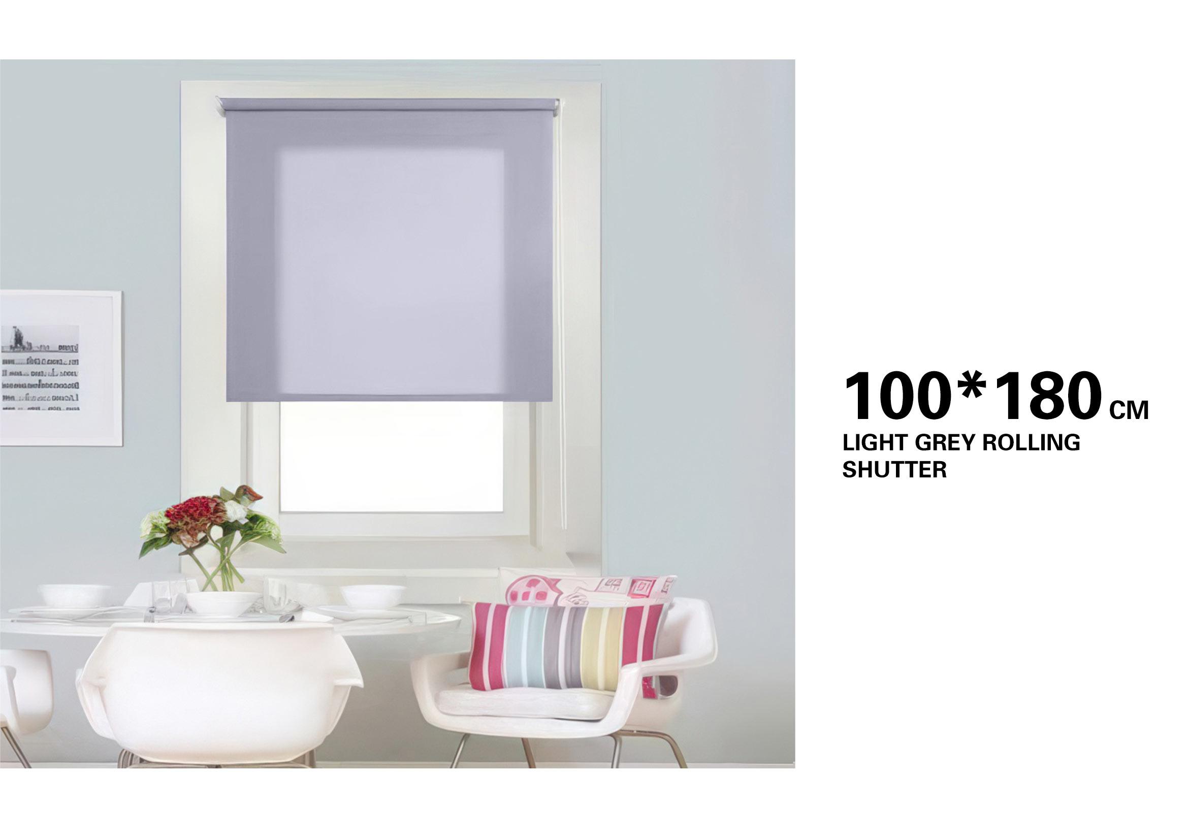 Estores enrollables, 100 × 180 cm, color gris, modelo 190018
