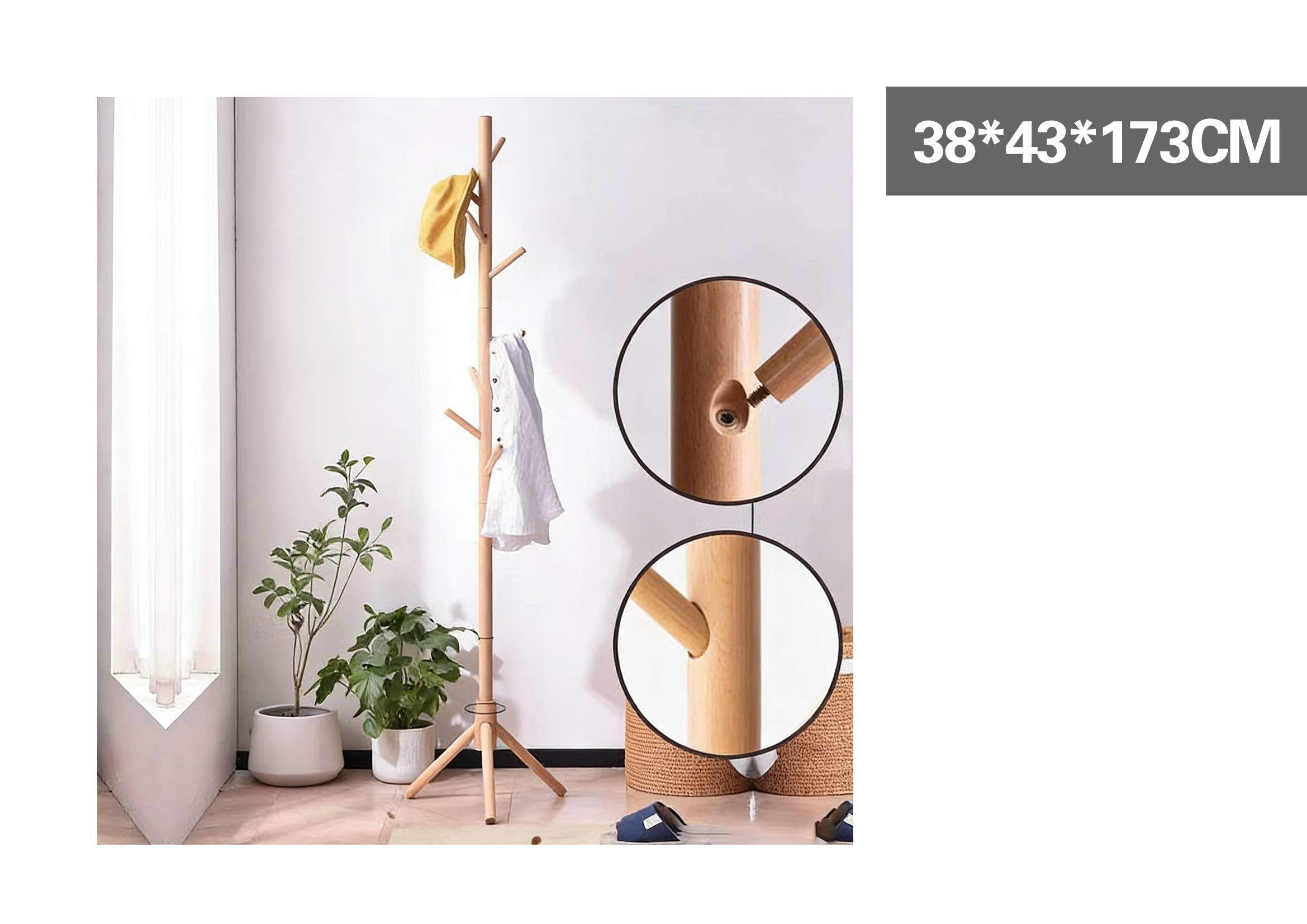 Perchero para ropa y sombreros, 38 × 43 × 173 cm, modelo 195669