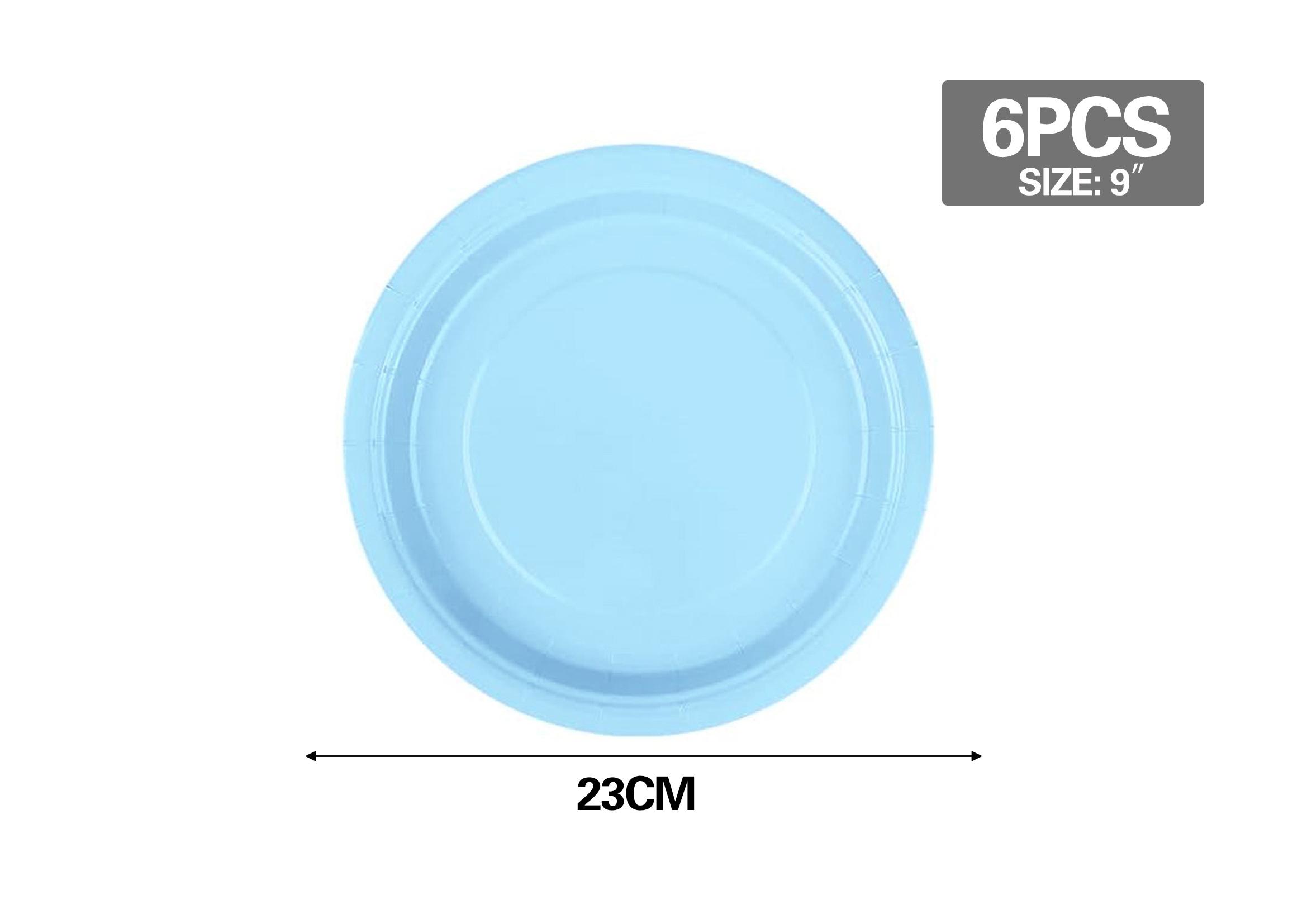 Serie azul, 9 pulgadas, 6 piezas