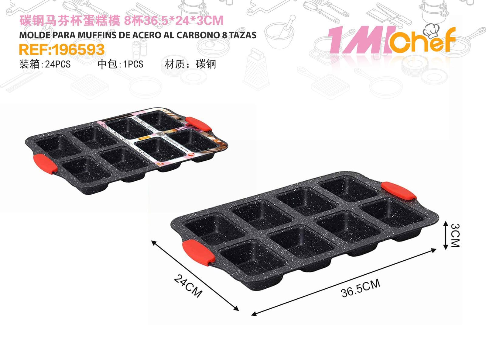 Molde reforzado para pastel, 36,5 × 24 × 3 cm