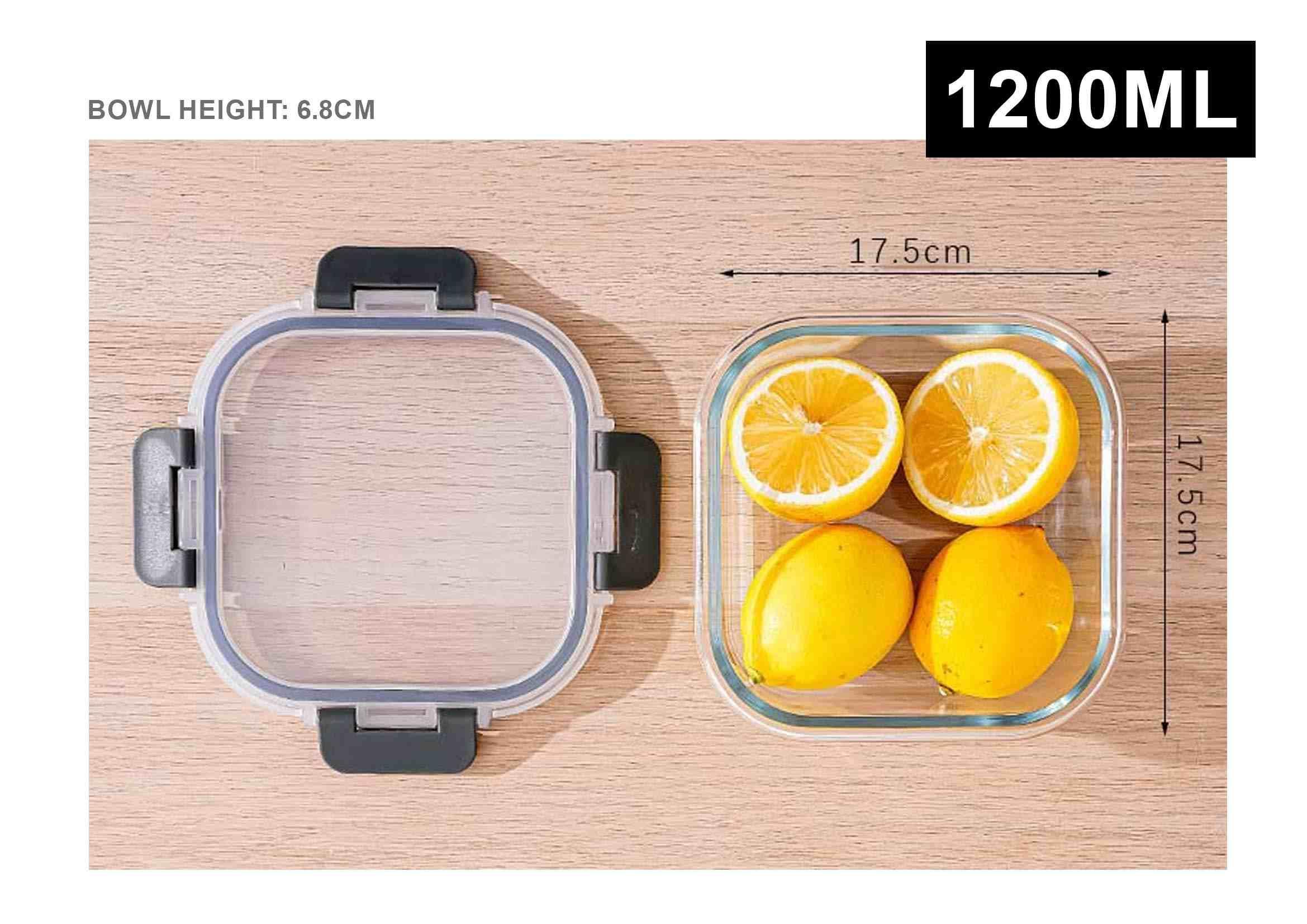 Recipiente para almacenar alimentos, 1200 ml