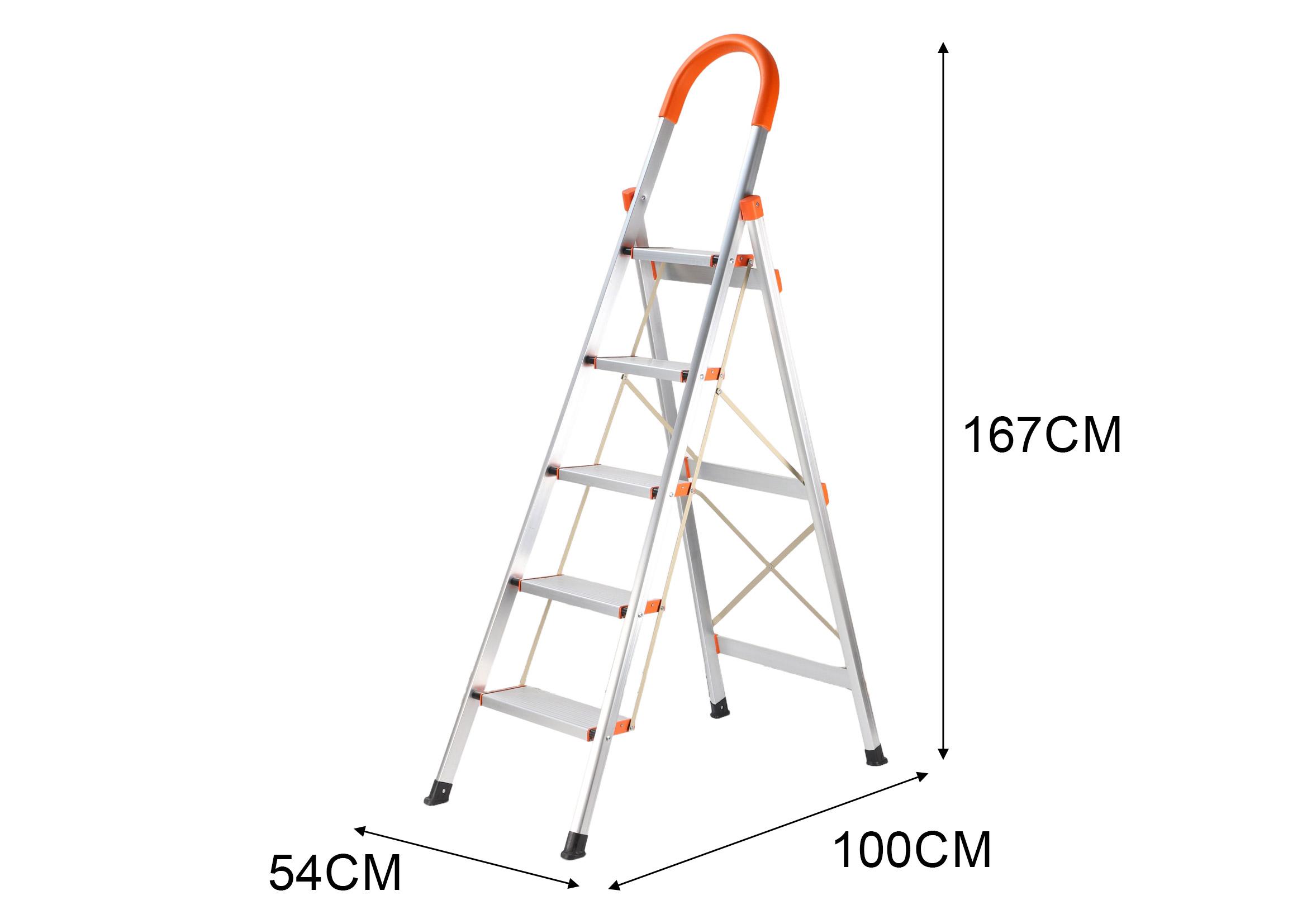 Escalera, 54 × 100 × 167 cm, color blanco