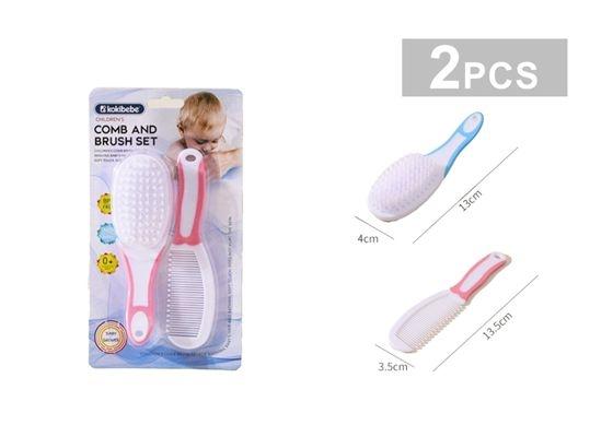 Juego de peine y cepillo para bebé, color bicolor, modelo 872909