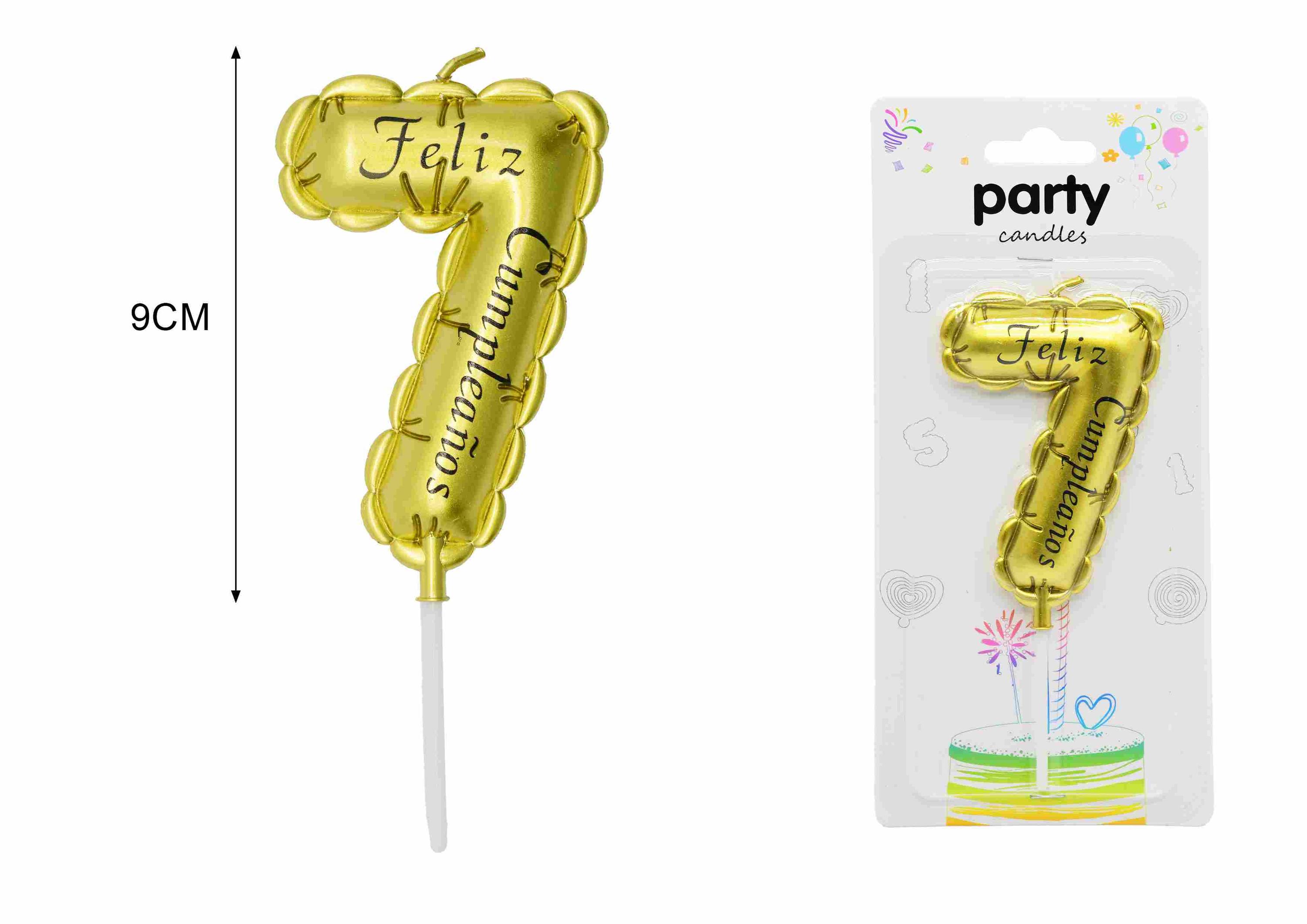 cumpleañosvelas, 9 cm, modelo 145973