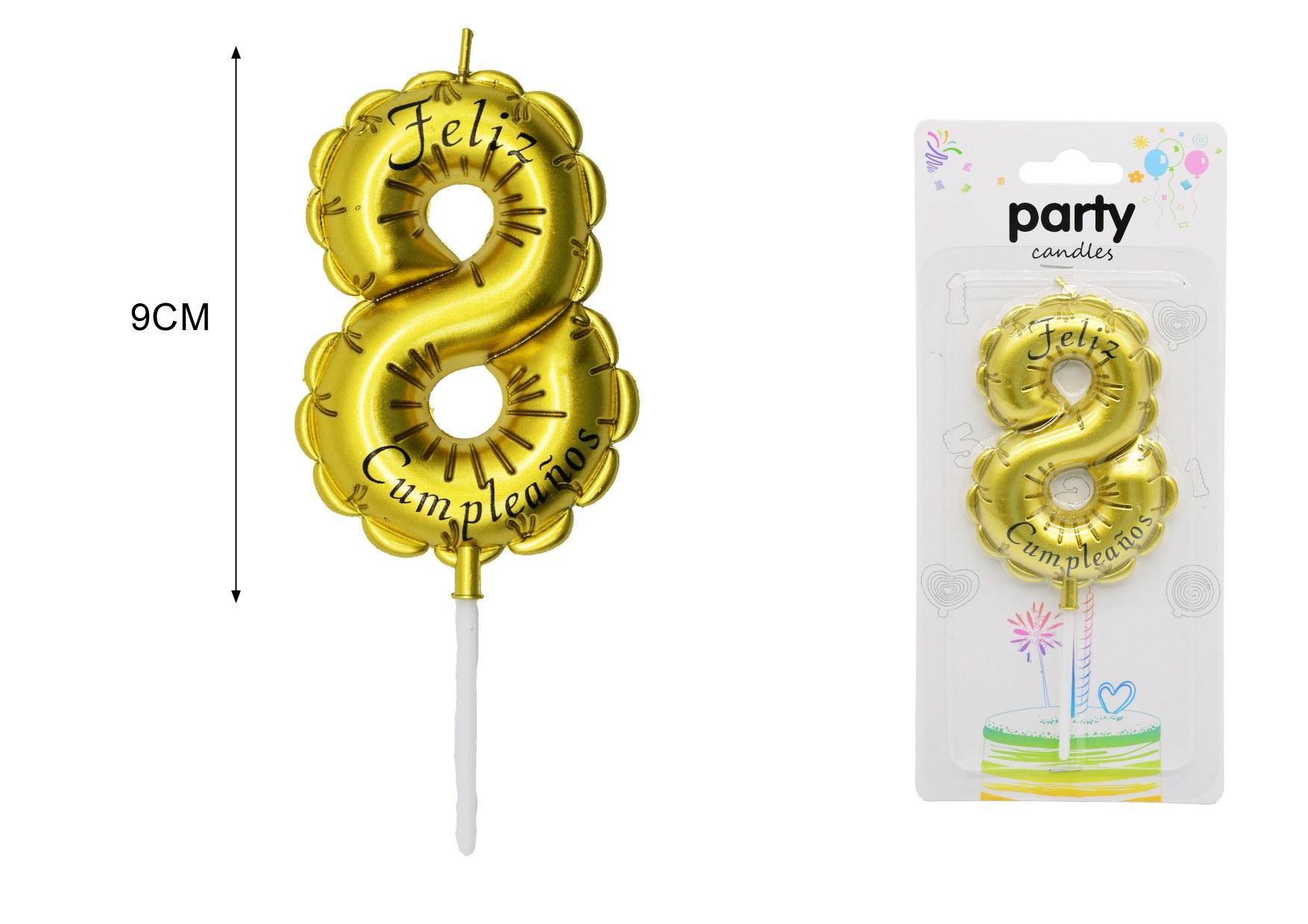 cumpleañosvelas, 9 cm, modelo 145974
