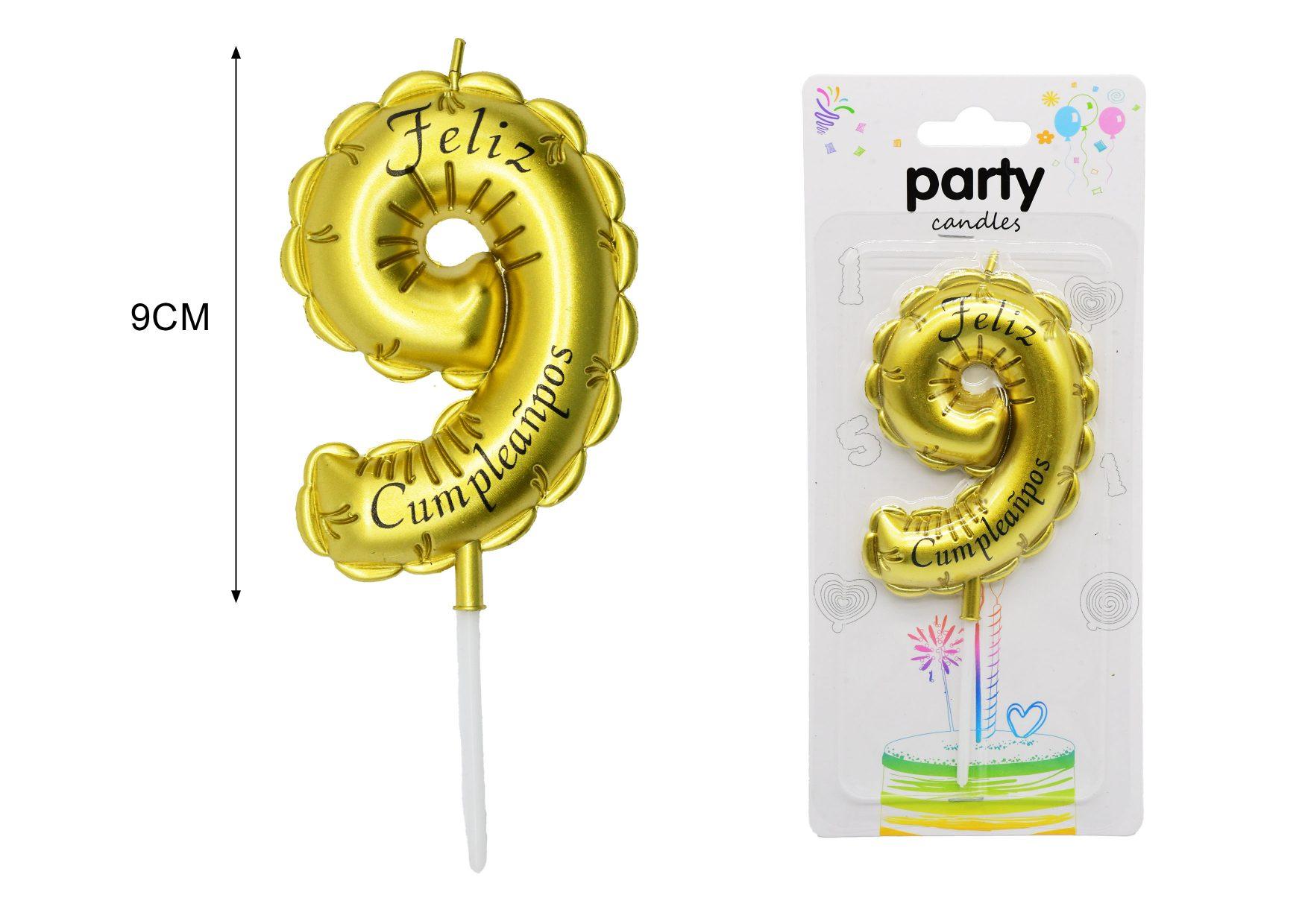cumpleañosvelas, 9 cm, modelo 145975