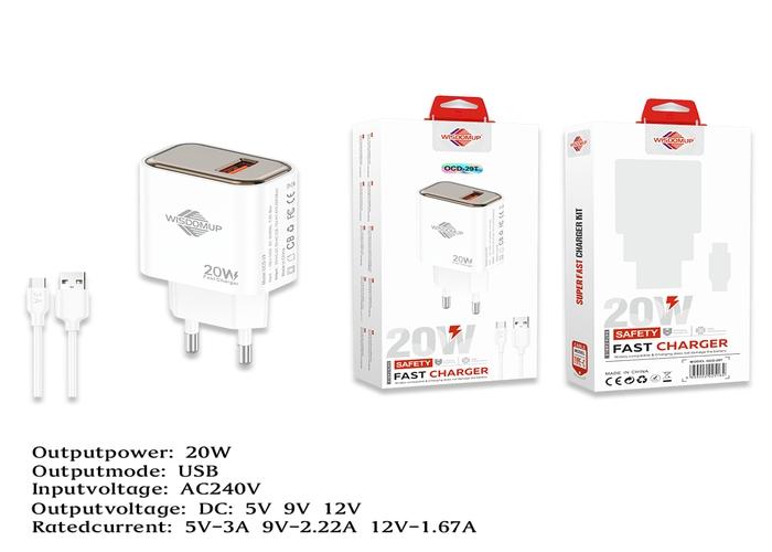 Cargador, 20 W, modelo OCD-29T