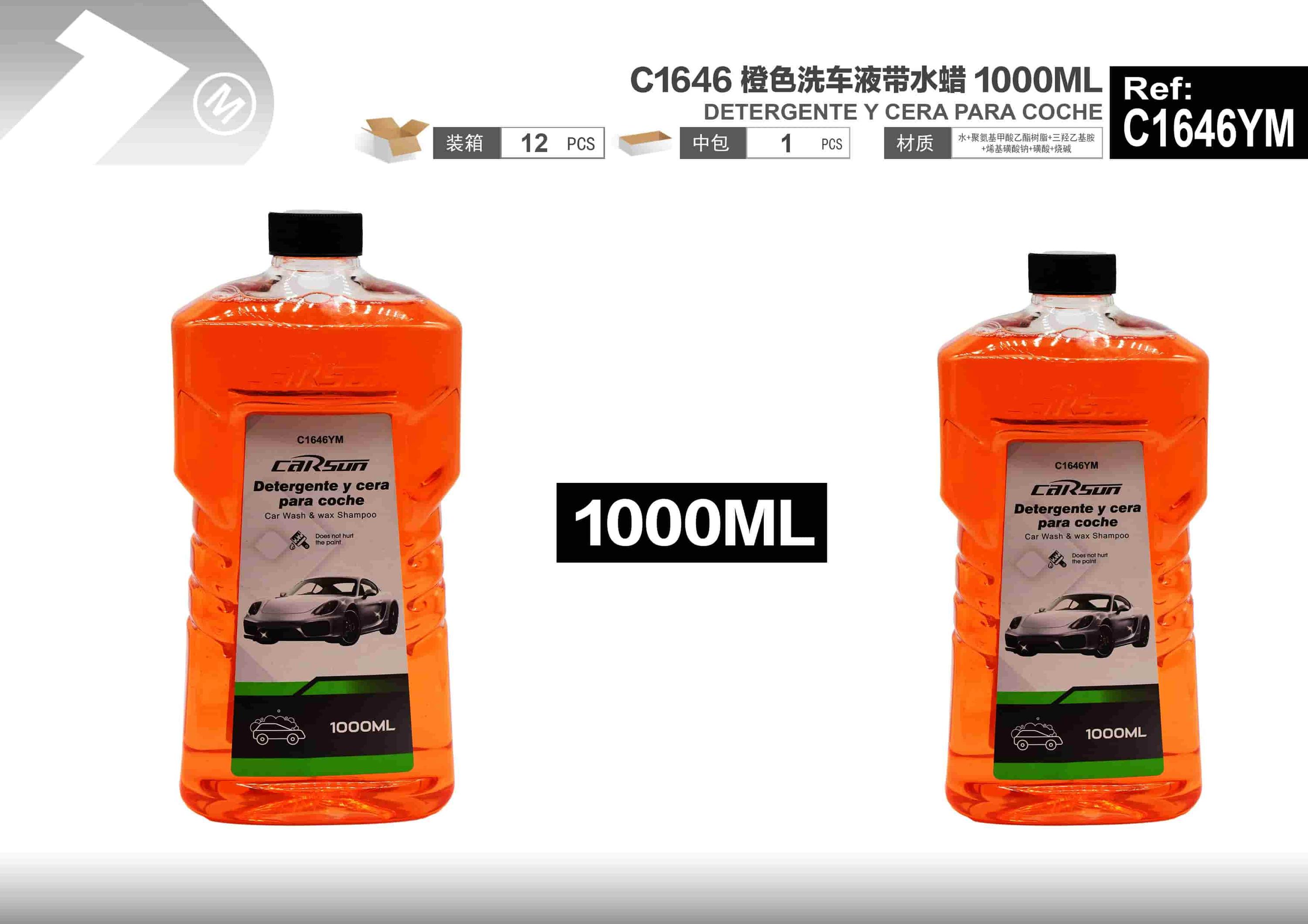 Lavado y cuidado del auto, modelo C1646, 1000 ml, color naranja