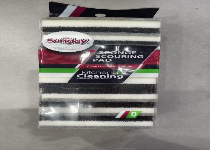 Estropajo, 10 × 7 × 3 cm, colores negro y blanco