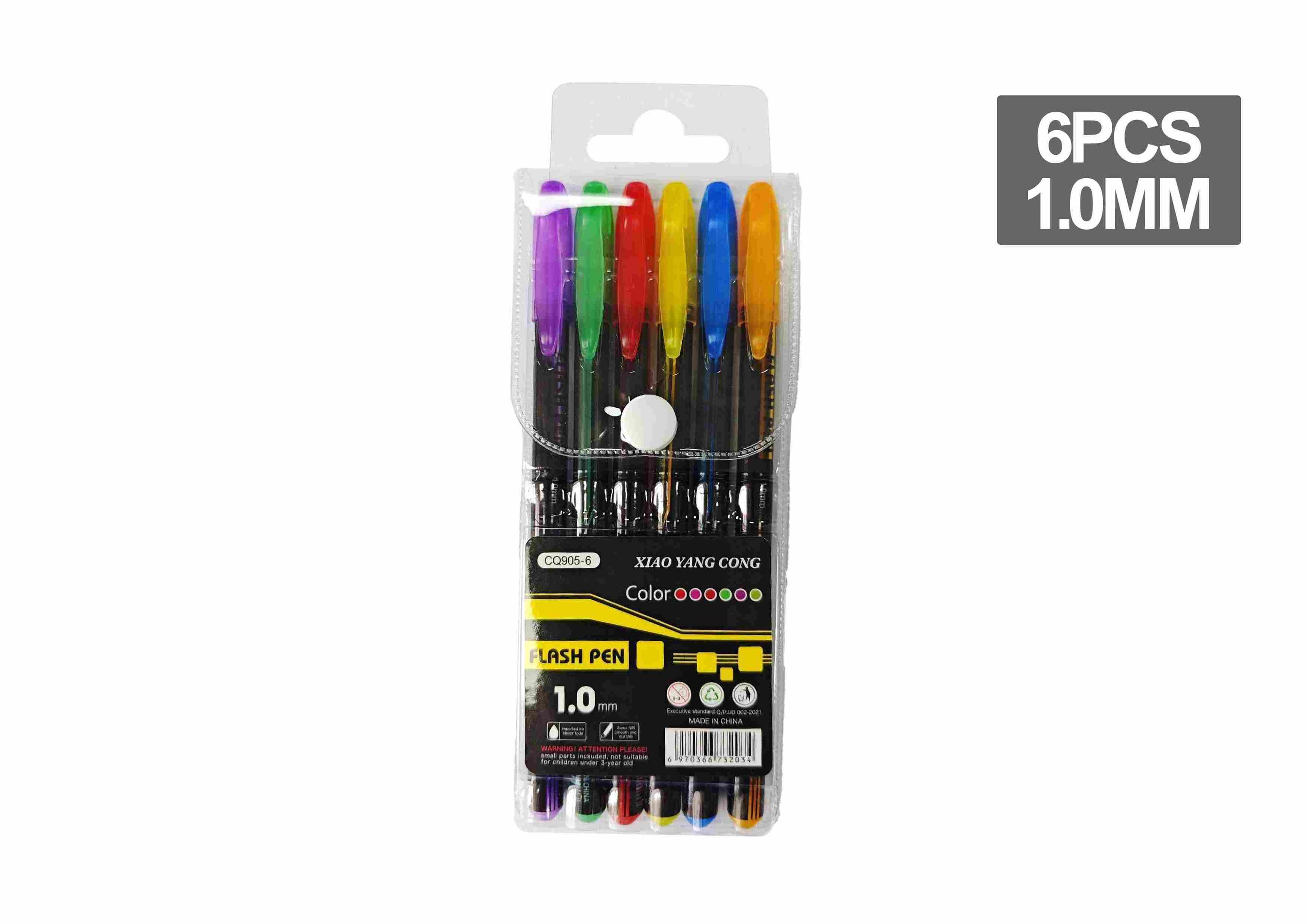 resaltador, 6 piezas, color negro