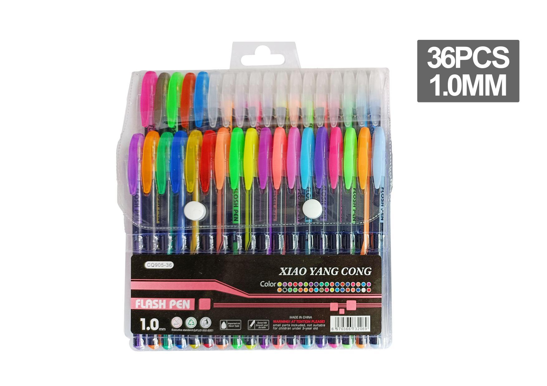 resaltador, 36 piezas, colores negro y rosado