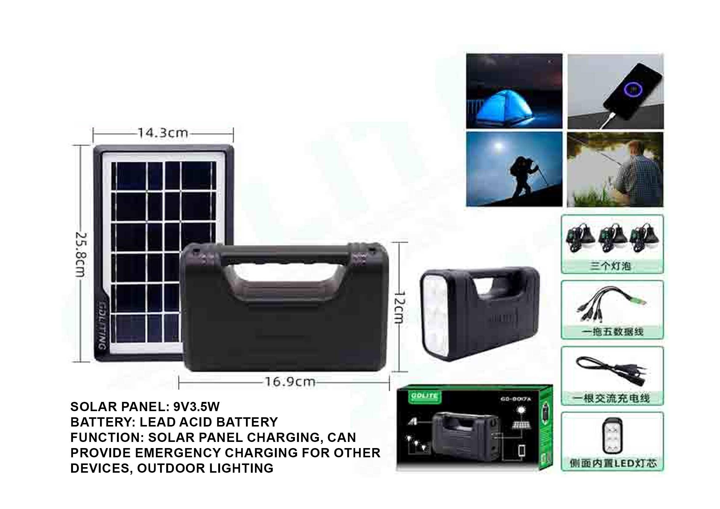 luces solares, modelo GD-8017A
