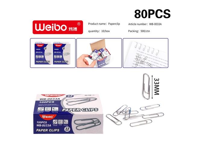 Clip de papel, modelo WB-0033A