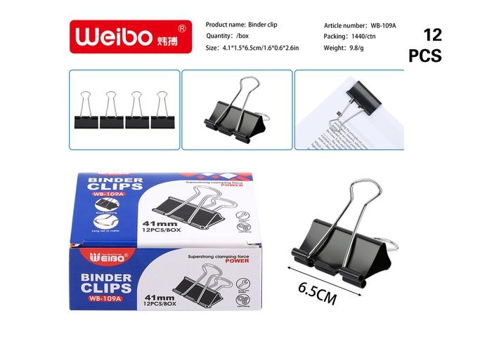 Clip de carpeta, modelo WB-109A-41MM