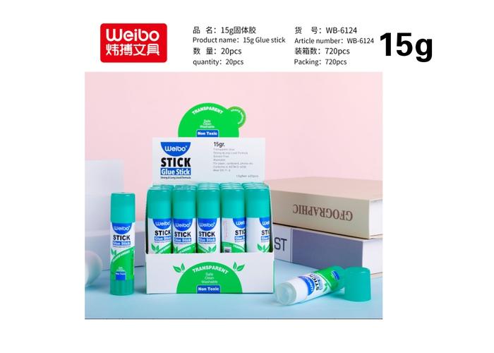 Pegamento sólido, 15 g, modelo WB-6124