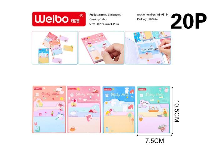 Notas adhesivas, modelo WB-95134