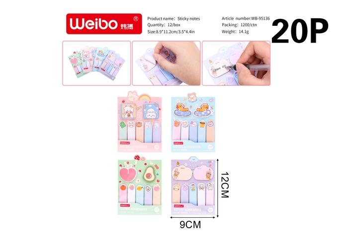 Notas adhesivas, modelo WB-95136