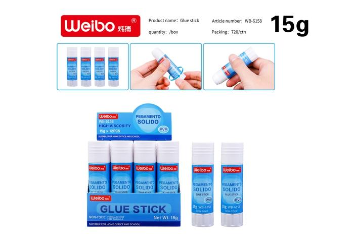 Pegamento sólido, 15 g, modelo WB-6158