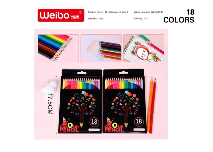 Lápices de colores, modelo WB-9038-18