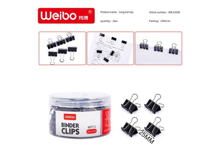 Clip de carpeta, 25 mm, modelo WB6325B